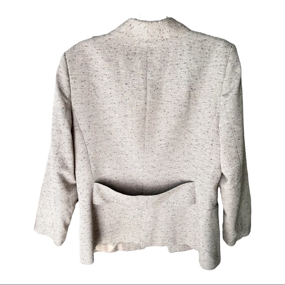 DKNY Blazer Womens Size M Tan Grey One Button Up Business Casual Chic - Picture 2 of 12